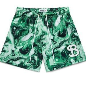 Tahitian Pearl Green Bucketsquad Mens Shorts NEW